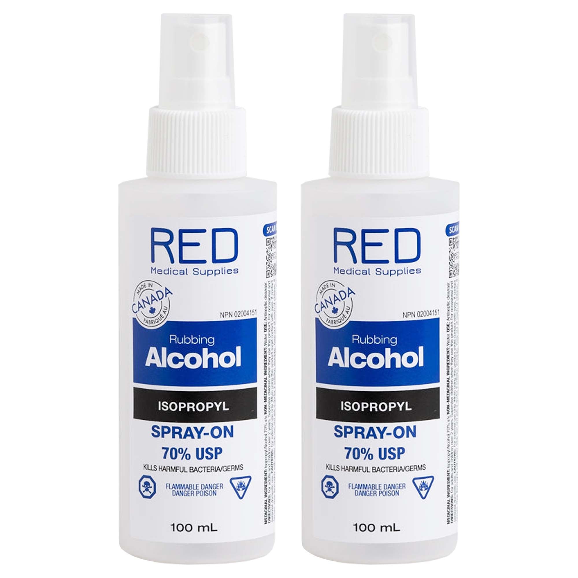 Isopropyl Alcohol 70% - 100mL by RED Medical - RED Medical Supplies | Advanced Care Supplies 