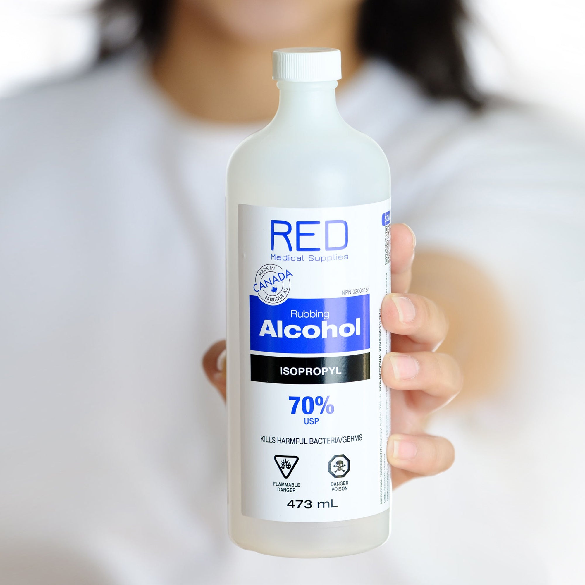 Isopropyl Alcohol 70% USP  - 473mL Bottle by RED Medical - RED Medical Supplies | Advanced Care Supplies 