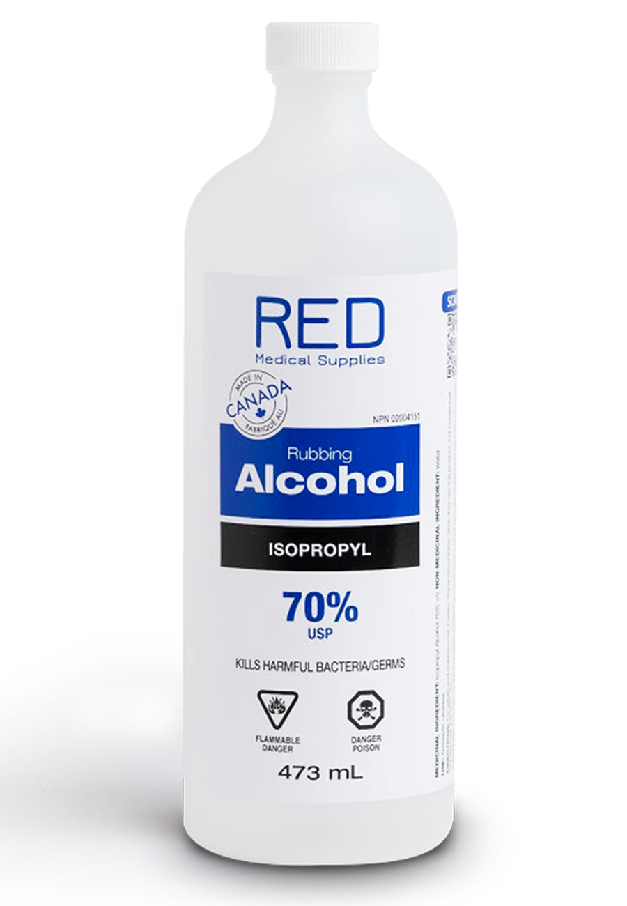 Isopropyl Alcohol 70% USP  - 473ml Bottle by RED Medical - RED Medical Supplies | Advanced Care Supplies 