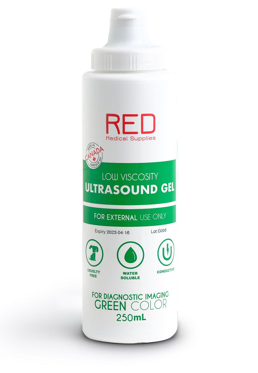 Ultrasound Transmission Gel - Green Low Viscosity - RED Medical Supplies | Advanced Care Supplies 